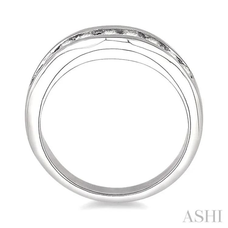 1/2 Ctw Round Diamond Matching Wedding Band in 14K White Gold