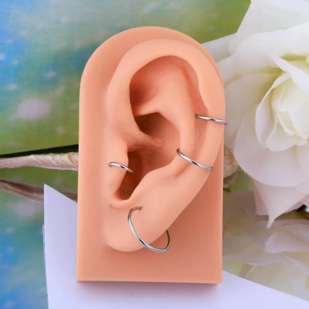 18G Simple Seamless Nose Hoop Cartilage Rings