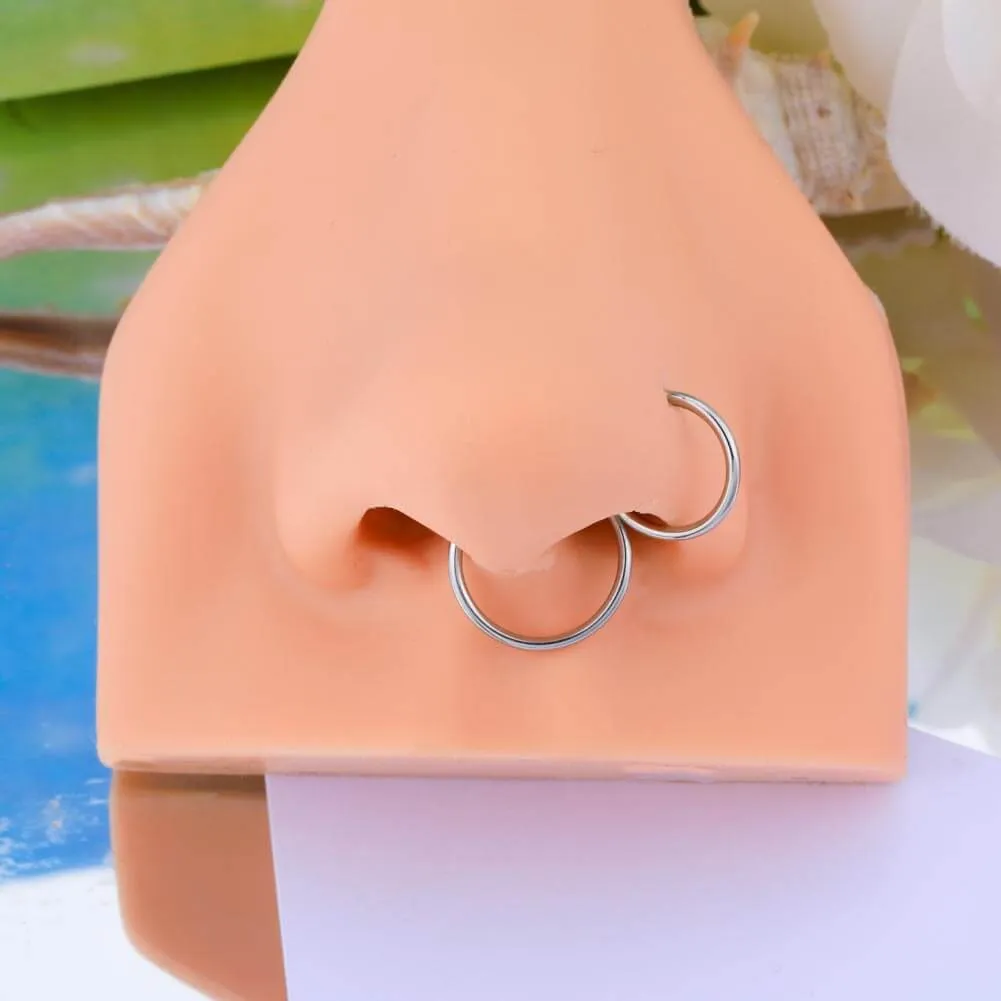 18G Simple Seamless Nose Hoop Cartilage Rings