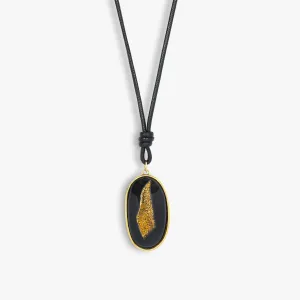 18K yellow gold Drusy Agate pendant