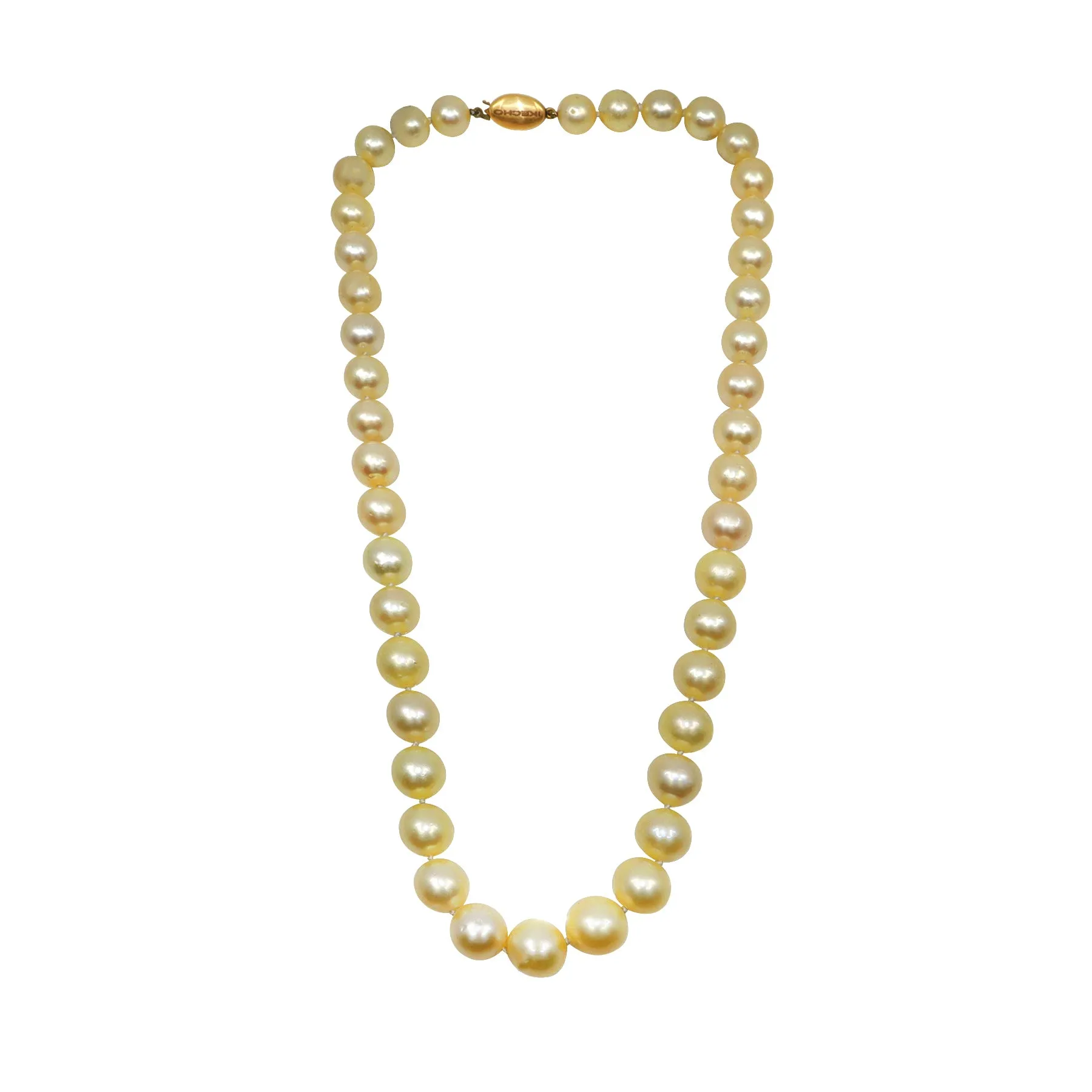 18K Yellow Gold Golden South Sea Pearl Strand - 20358570