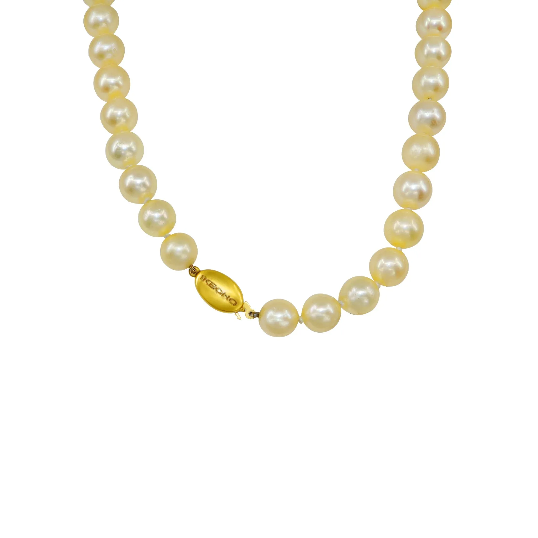 18K Yellow Gold Golden South Sea Pearl Strand - 20358570