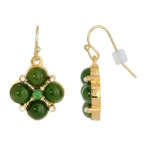 1928 Jewelry Four Round Gemstone Drop Earrings