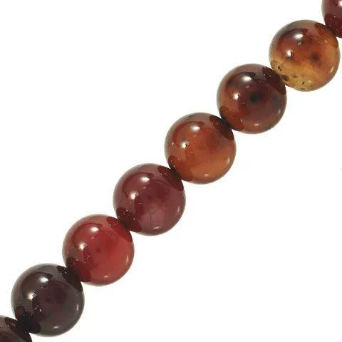 4mm Round Halloween Onyx Beads (Pack of 10)