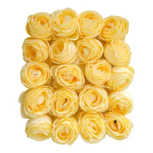 6.5 cm Big Cabbage  Rose Fabric Flower Head For Crafting or Decoration - 20 Pcs