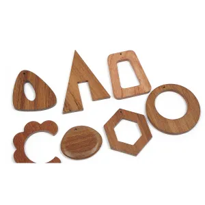 6PCS Earring Pendant Geometric Shape Earring Pendant Wooden Charms Jewelry Making 103940