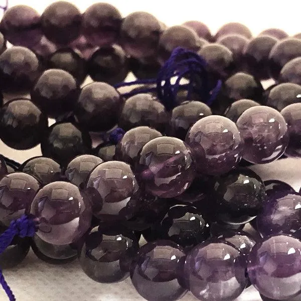 8mm Round Gemstone Beads - Amethyst (10 Pack)