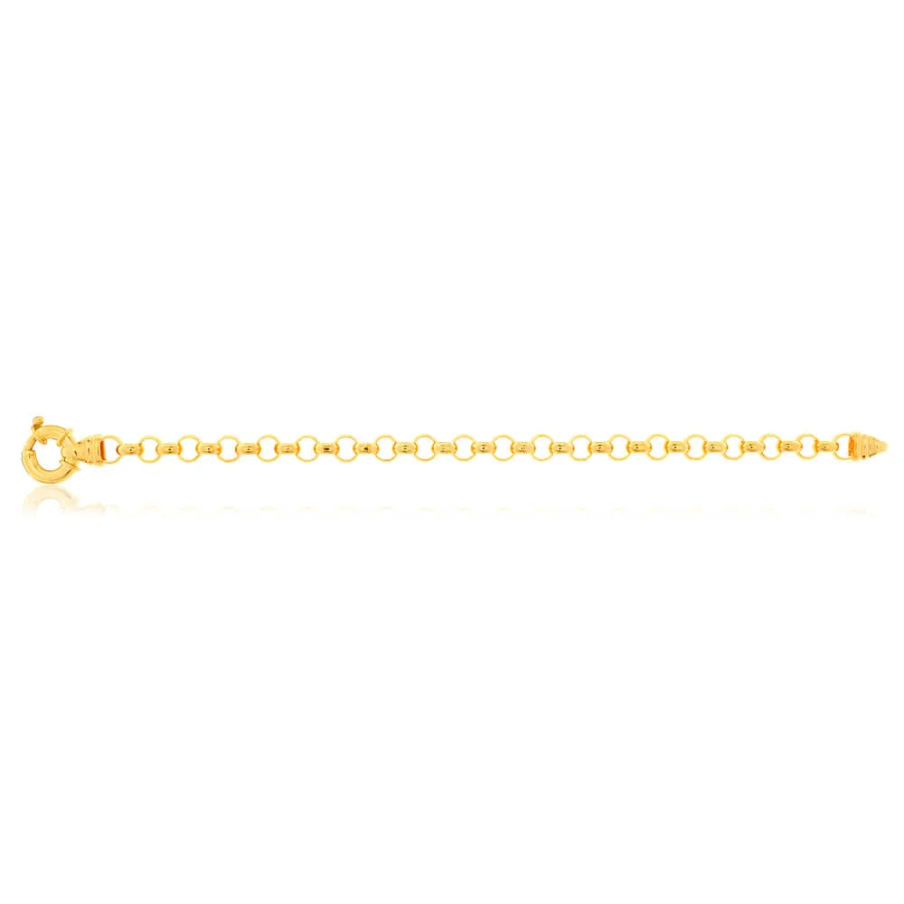 9ct Alluring Yellow Solid Gold Belcher Bracelet