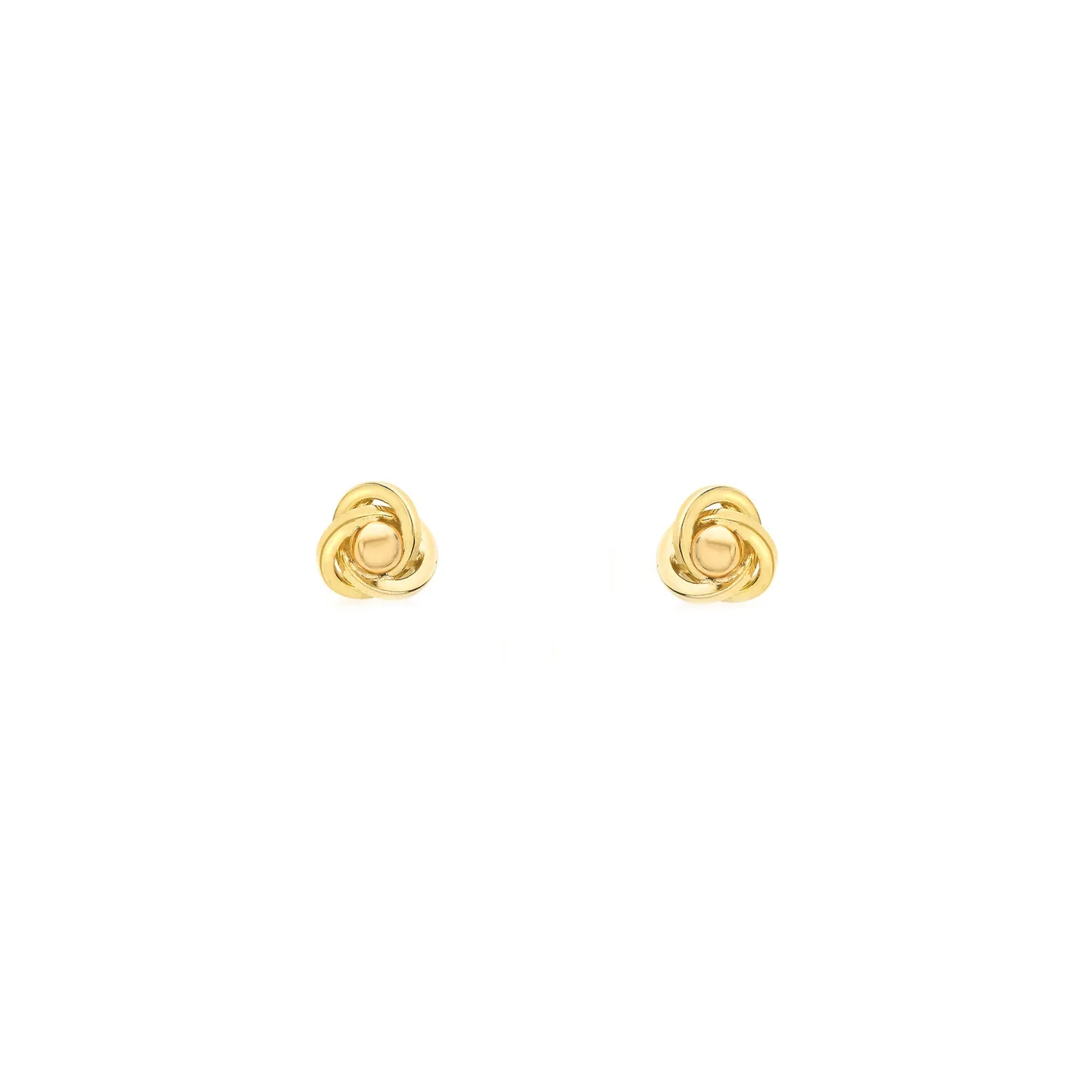 9K Yellow Gold Knot Ball Stud Earrings - 1.55.0443