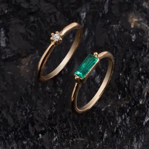 Accessorize London Women's Gold  Stone Rings Pack of 2 - Large