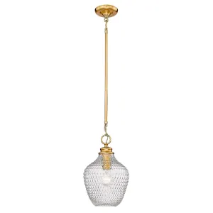 Adeline 9 in. Pendant Light Brushed Brass Finish