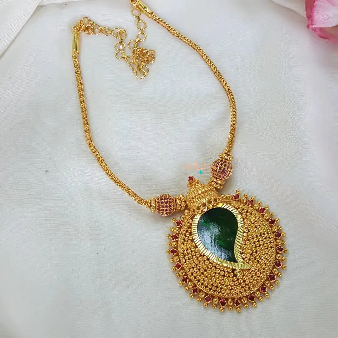 Adorable Gold Look Maang Palakka Necklace