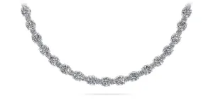 Affectionately Yours Diamond Tennis Lab-Grown Diamond Necklace with 10.28 ct.(finished) 1.7mm, 3.1mm