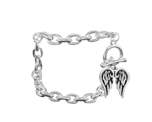 Angel Wings Religious Chunky Charm Bracelets