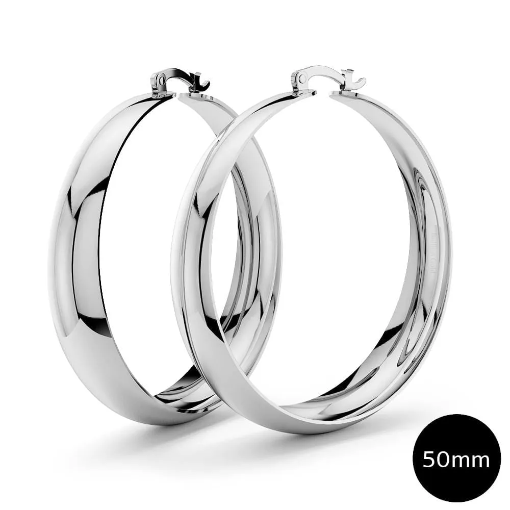 Annie Graduated Hoop Earrings 50mm