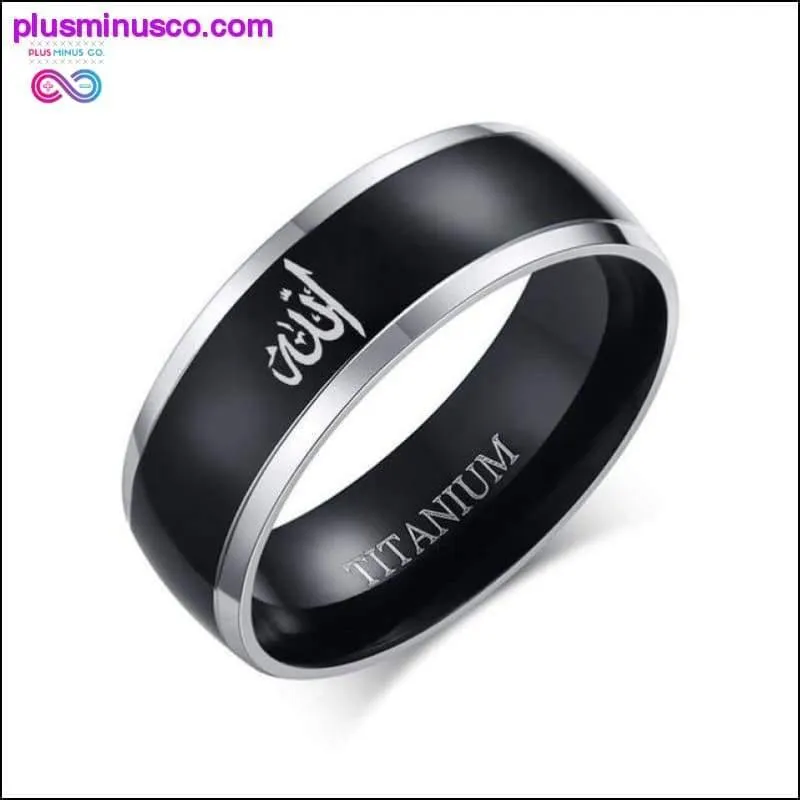 AUM OM Black Ring for Men Titanium Casual Simple Male