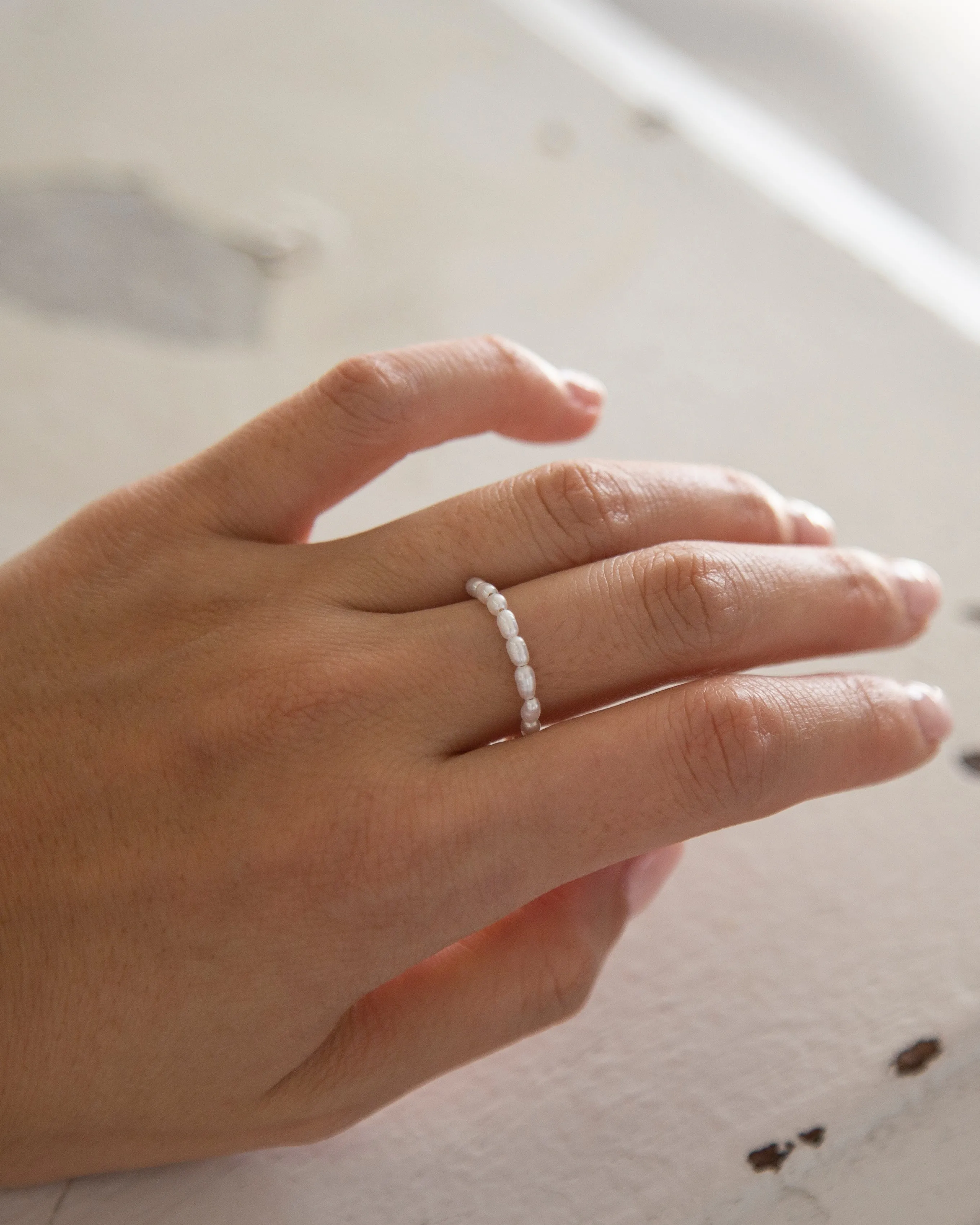 Baby Lotus Pearl Ring