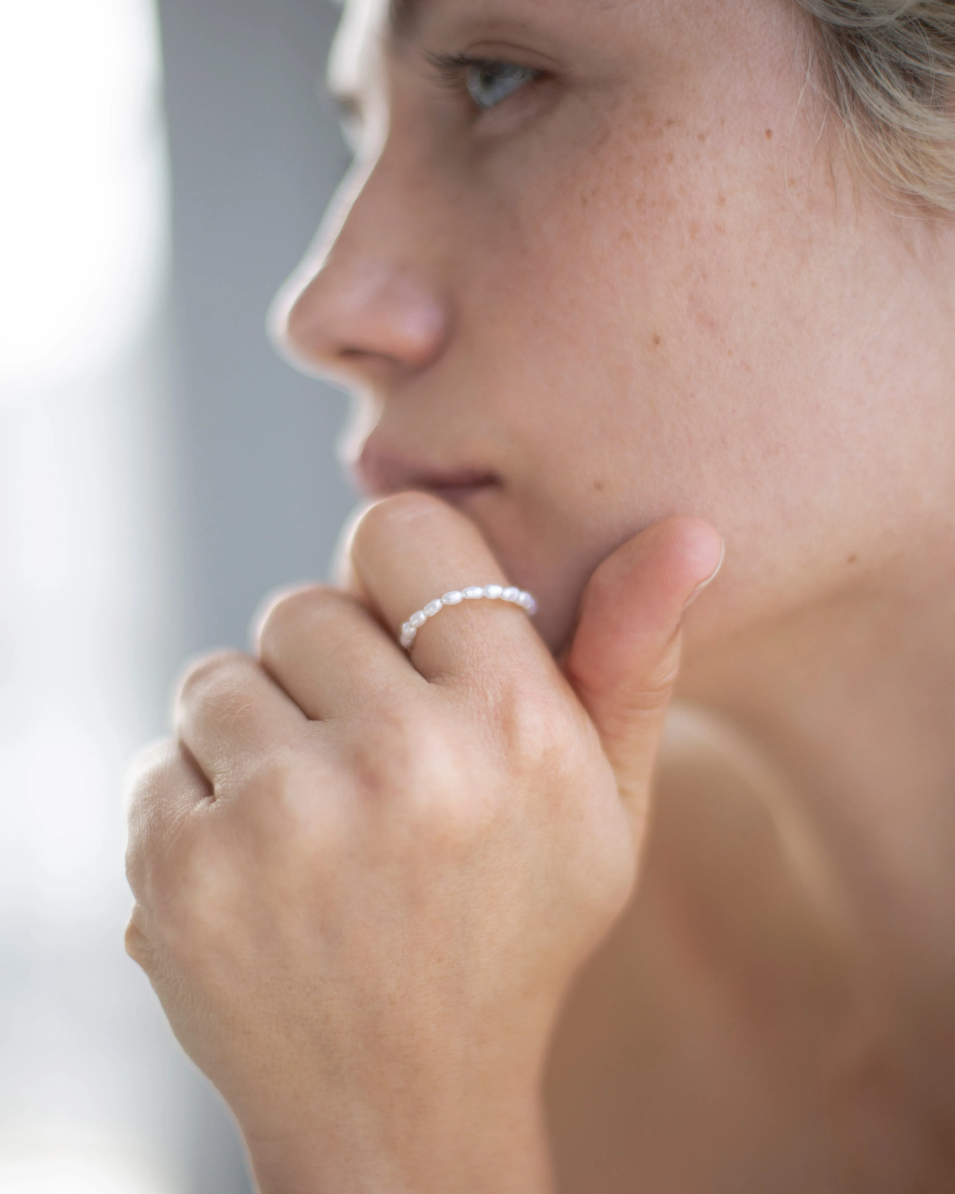 Baby Lotus Pearl Ring