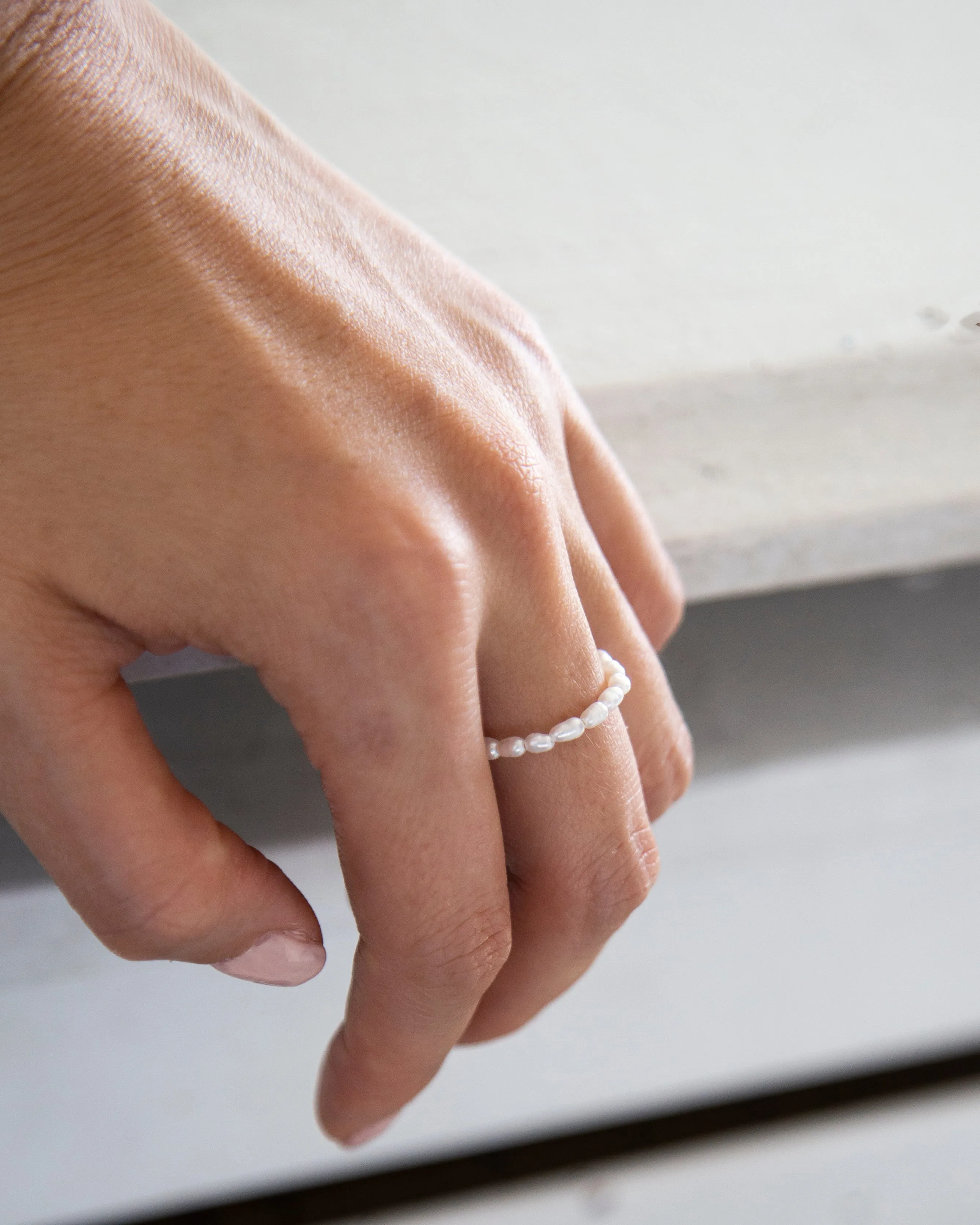 Baby Lotus Pearl Ring