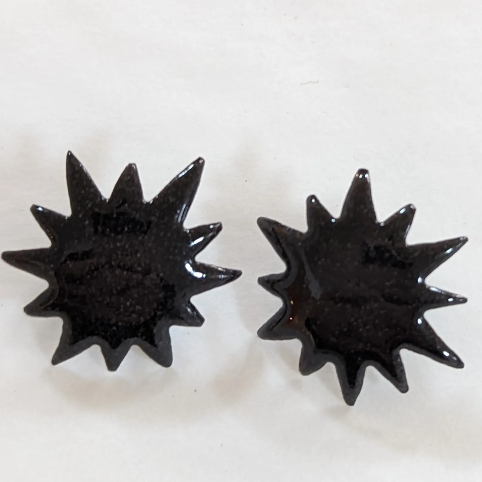 Black Starburst Earrings