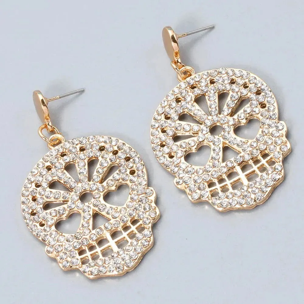 Bling Skull Earrings: Tap Into Your Edgy Fashion Style