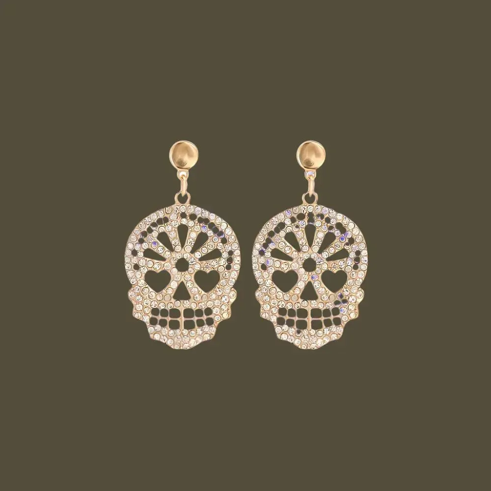 Bling Skull Earrings: Tap Into Your Edgy Fashion Style