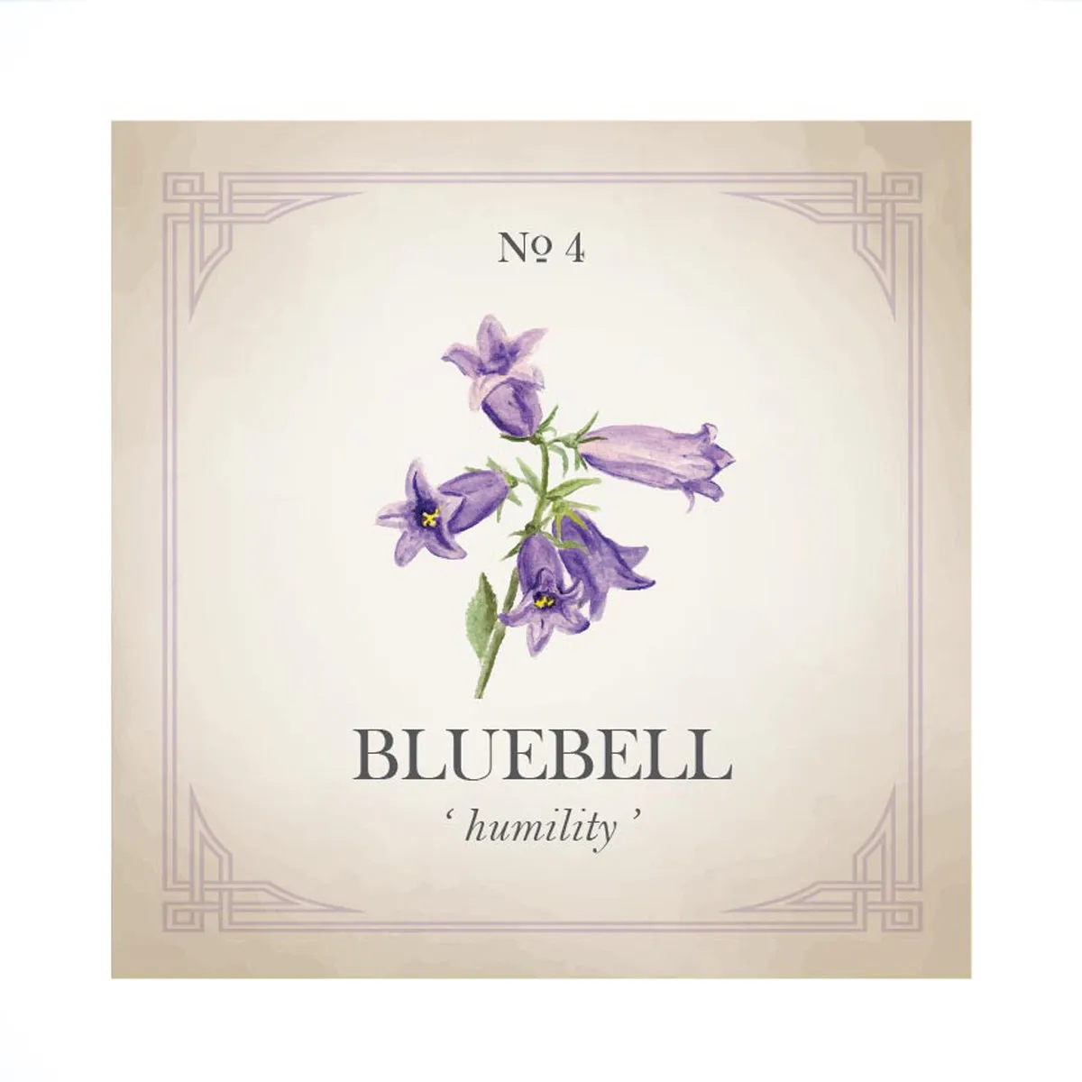 Bluebell Flower Silver Charm