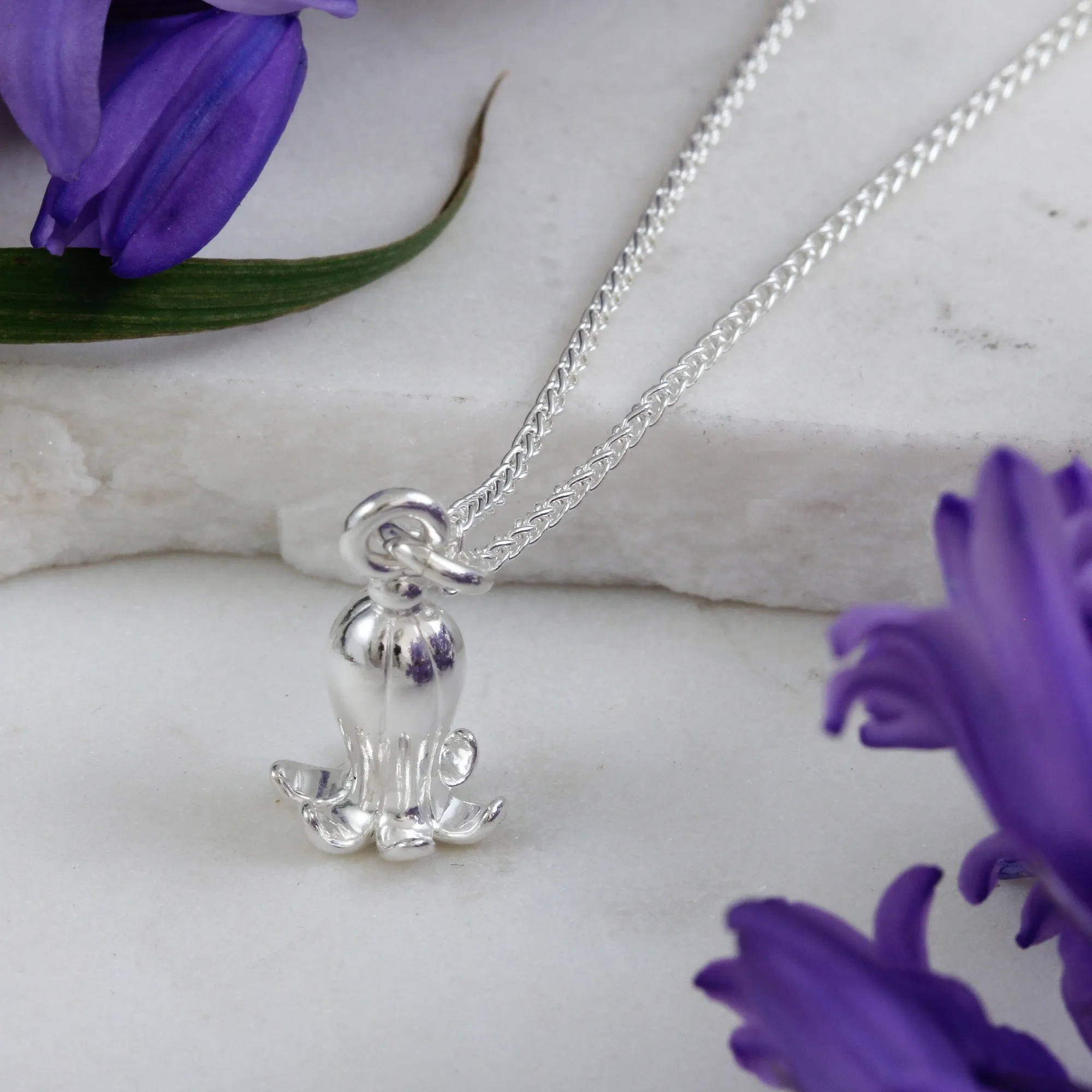 Bluebell Flower Silver Charm