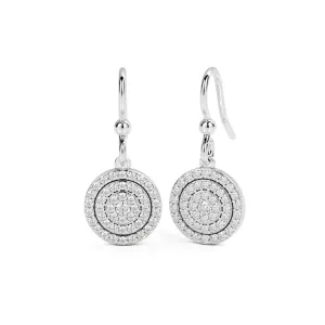 Bring To Light Earwire Earrings 2 Natural Diamonds in White Gold