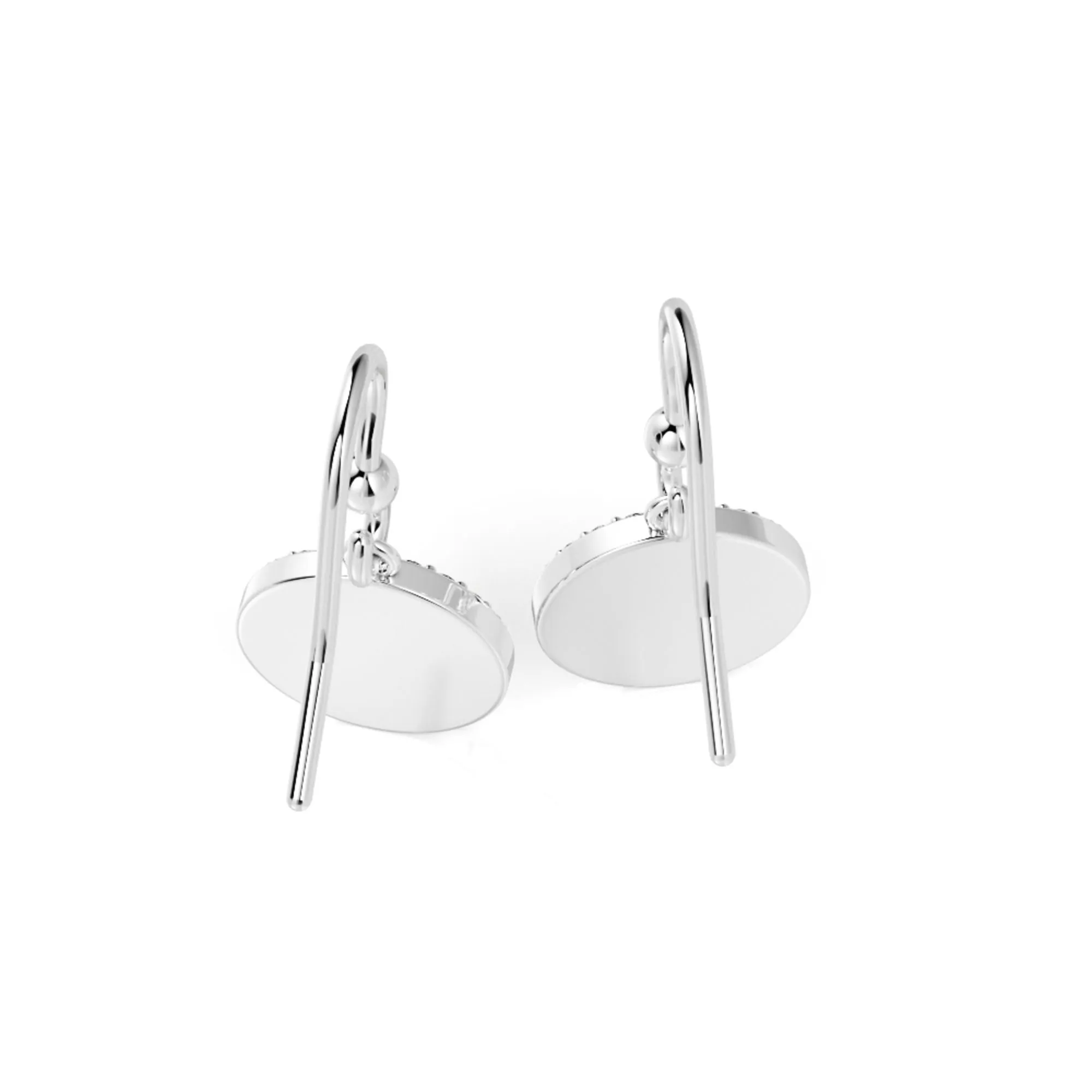 Bring To Light Earwire Earrings 2 Natural Diamonds in White Gold