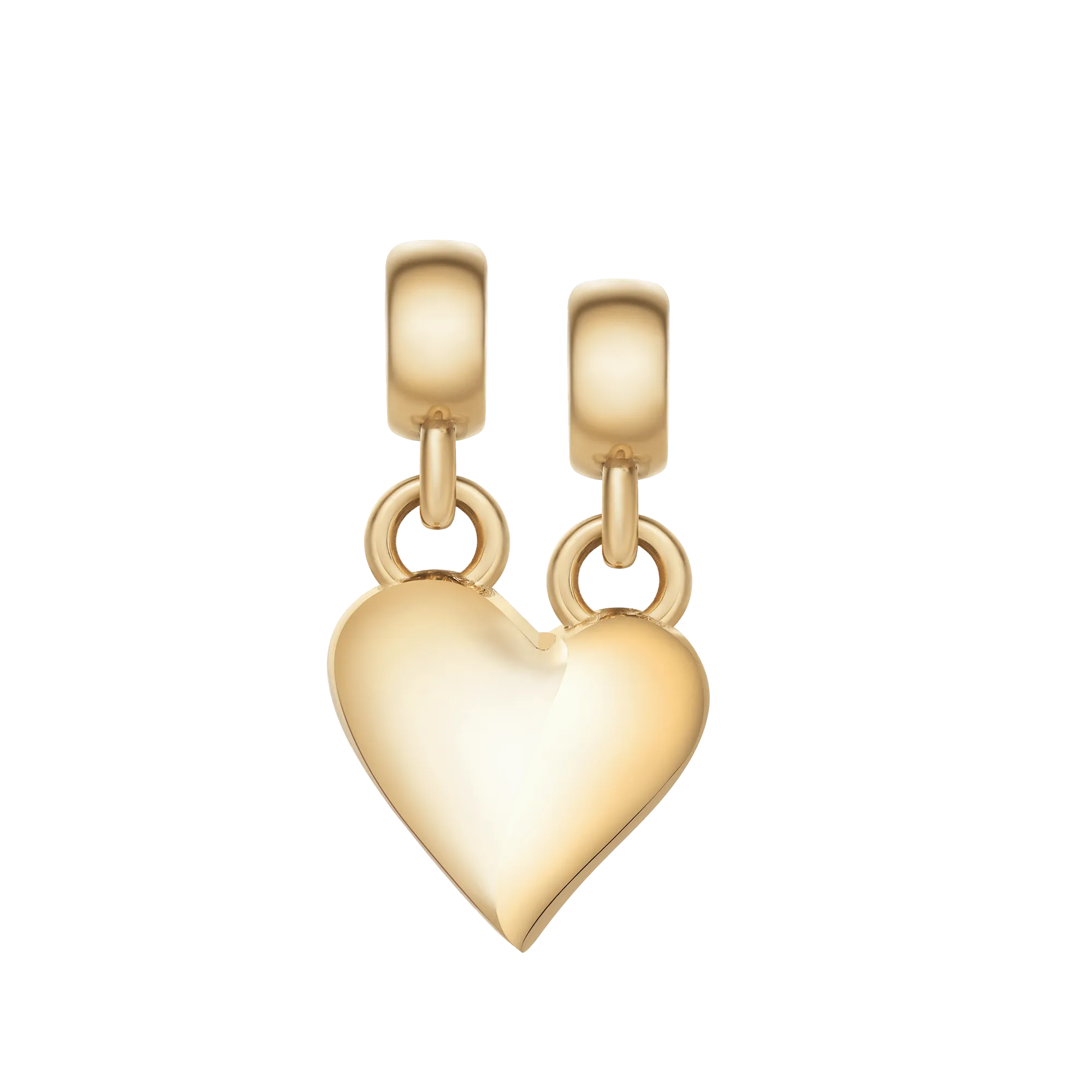 Broken Heart Charm Gold