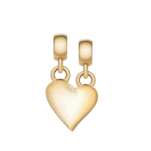 Broken Heart Charm Gold