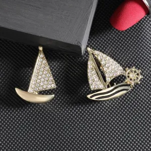 Brooch High-end Men's And Women's Elegant Smooth Pin Exposed Corsage Fashion Accessories Sailing Suit Jewelry Wholesale