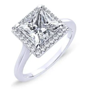 Callalily - Princess Lab Diamond Engagement Ring (IGI Certified)