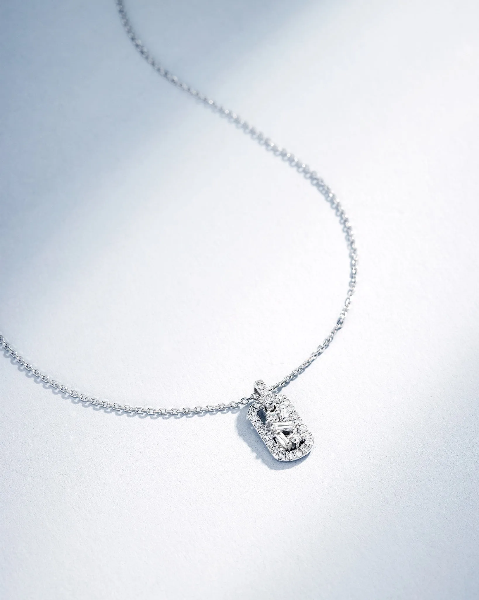 Classic Diamond Mini Dog Tag Pendant