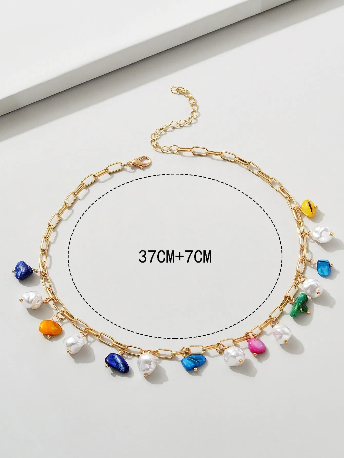 Colorful Pearl Charms Necklace Statement Necklace Modern Necklace Creative