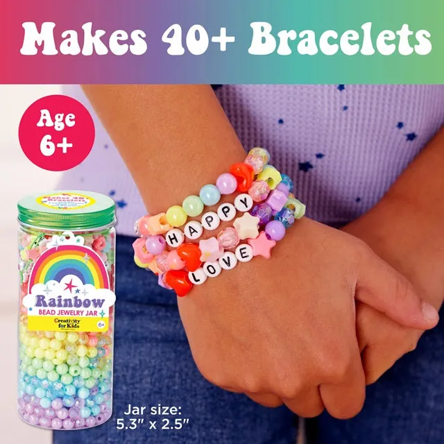 Creativity for Kids Rainbow Bead Jar Jewelry Making Kit