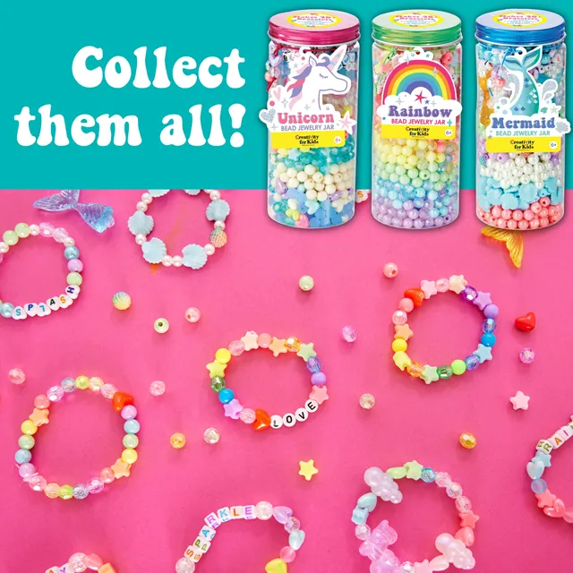 Creativity for Kids Rainbow Bead Jar Jewelry Making Kit