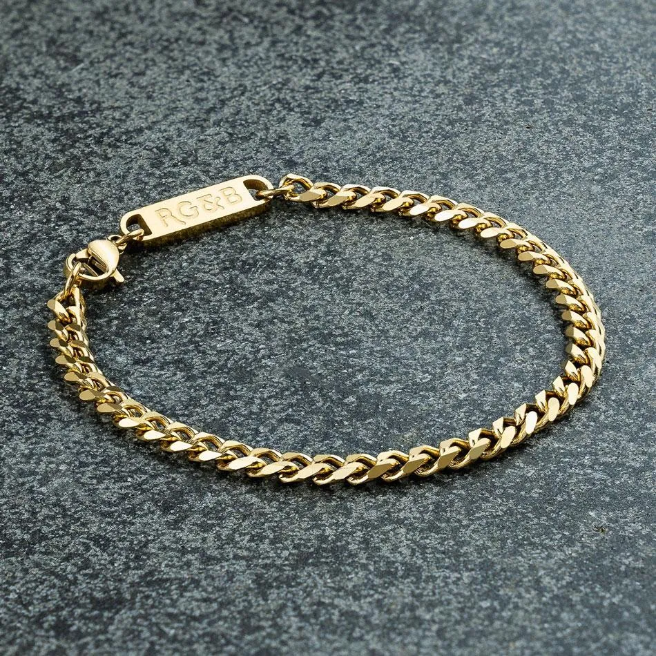 Cuban Chain Bracelet 24KT Gold