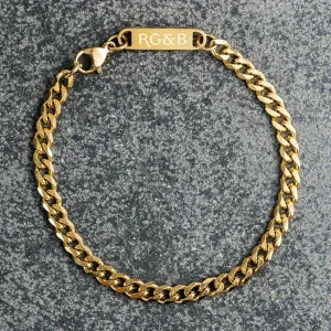 Cuban Chain Bracelet 24KT Gold