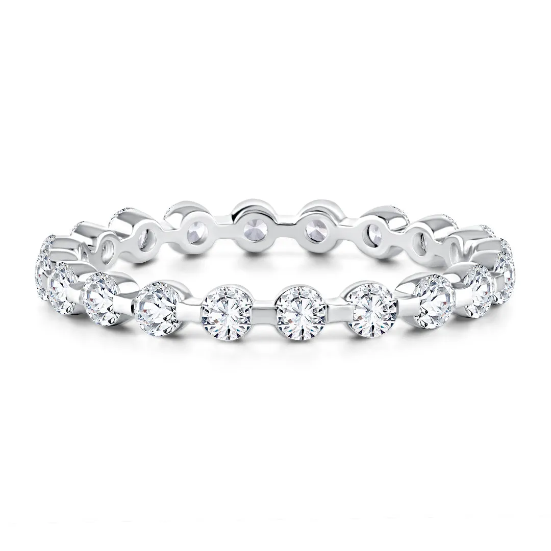 Delicate Round Diamond Eternity Band