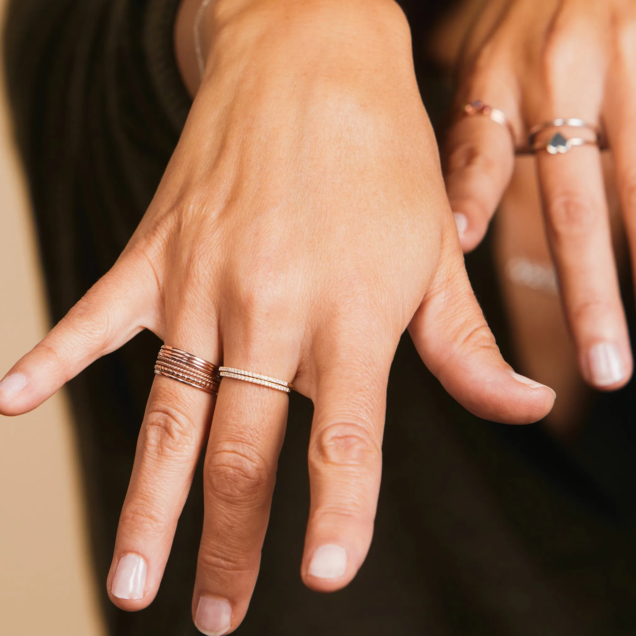 Delicate Trio Stacking Rings