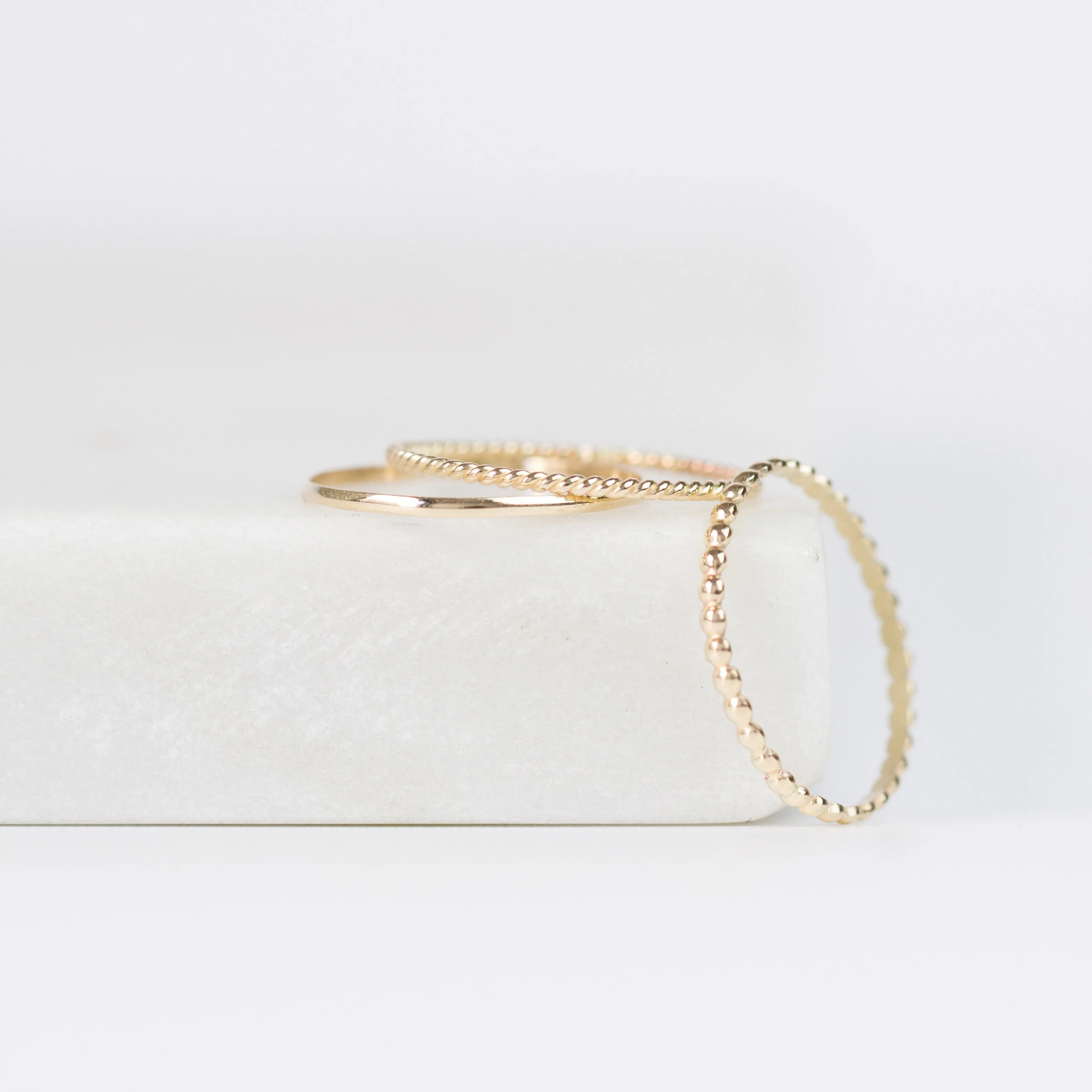 Delicate Trio Stacking Rings