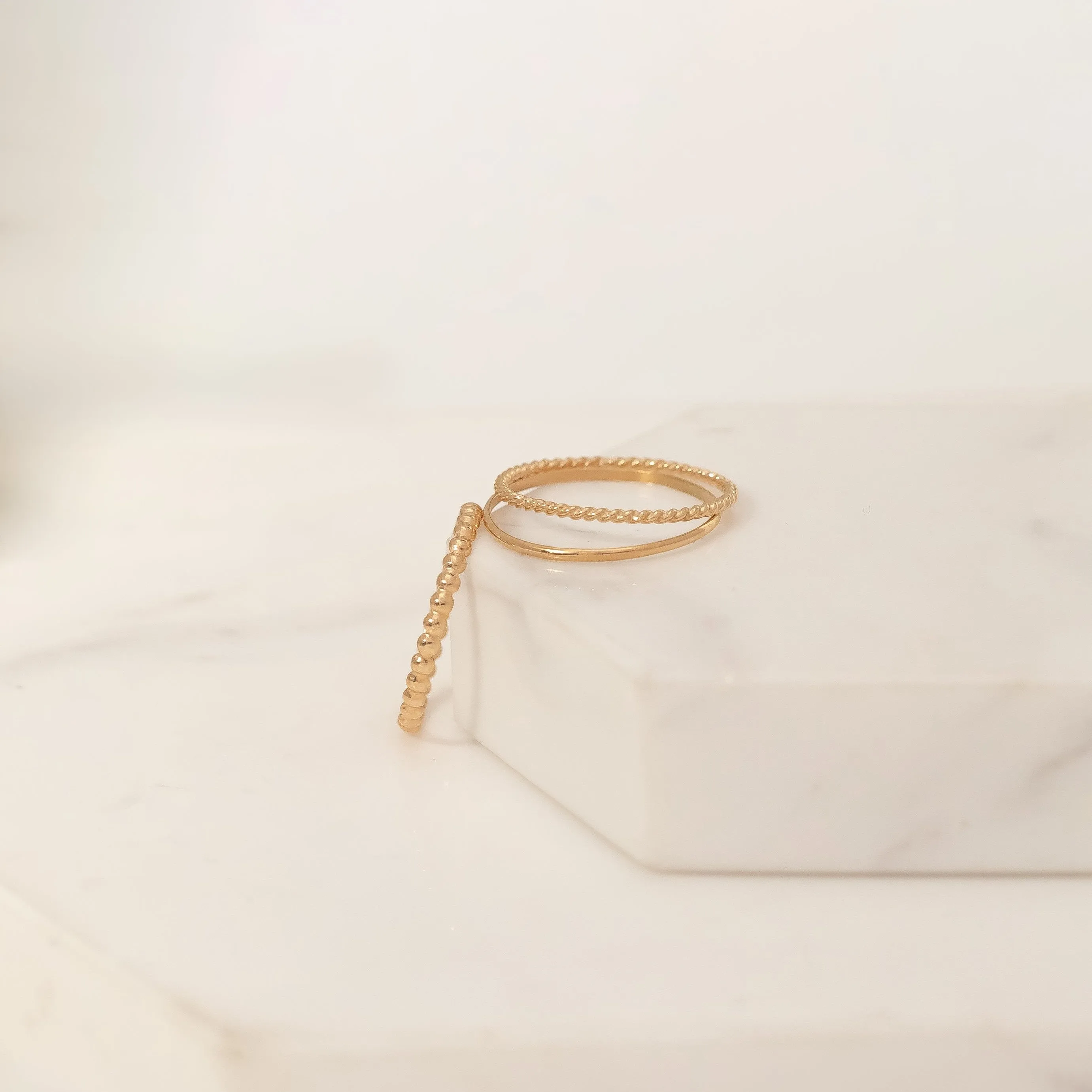 Delicate Trio Stacking Rings