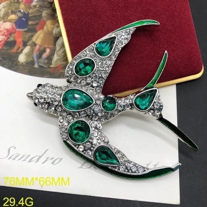 Elegant Luxurious Pin Animal Alloy Inlay Zircon Women's Brooches