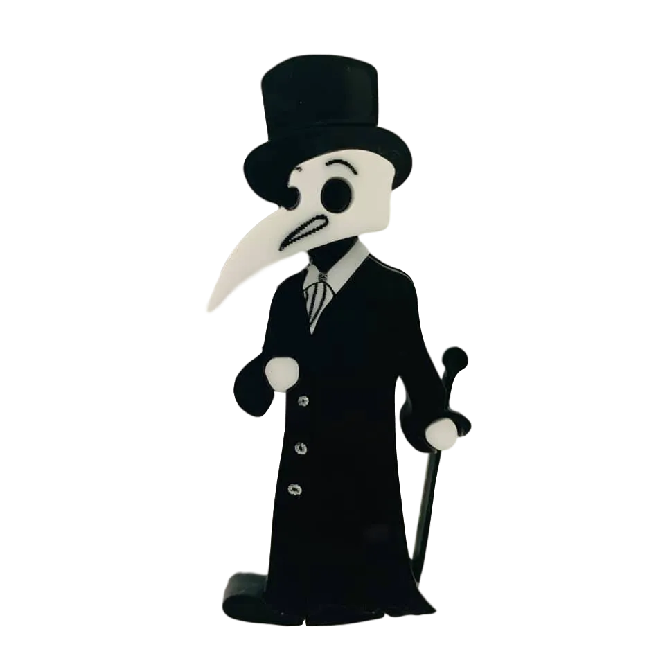 Elegant male plague doctor - Brooch