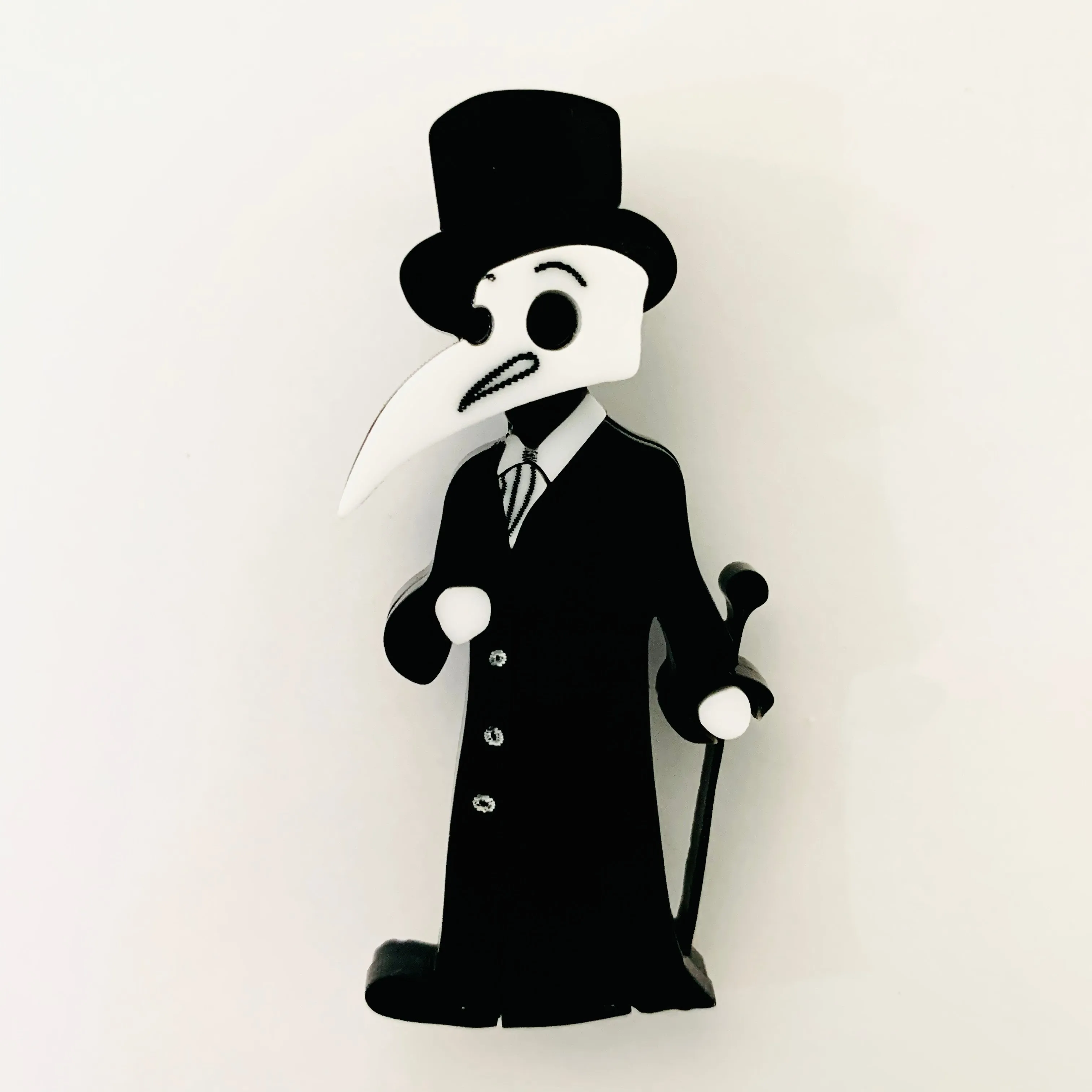 Elegant male plague doctor - Brooch