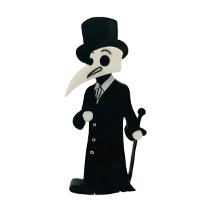 Elegant male plague doctor - Brooch