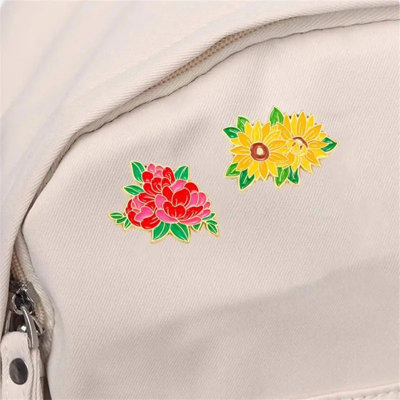 Elegant Sweet Pastoral Flower Alloy Stamping Stoving Varnish Plating Women's Corsage Brooches Collar Pin