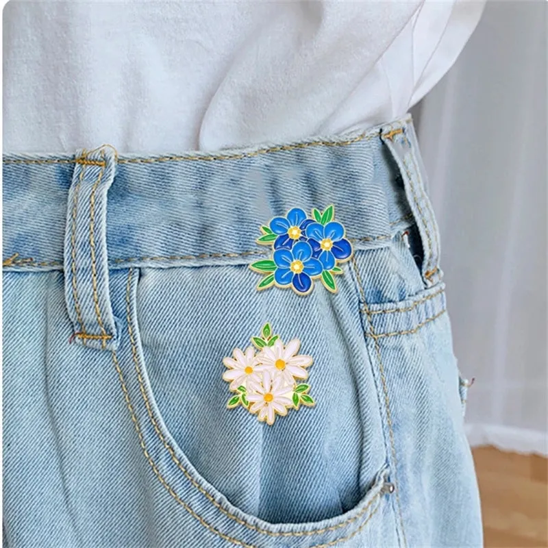 Elegant Sweet Pastoral Flower Alloy Stamping Stoving Varnish Plating Women's Corsage Brooches Collar Pin